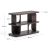 Tmavě hnědý dubový regál Kave Home Aduma 65 x 100 cm