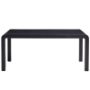 Černý dřevěný rozkládací jídelní stůl Kave Home Erisia 180/230 x 100 cm