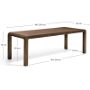 Hnědý dřevěný rozkládací jídelní stůl Kave Home Erisia 180/230 x 90 cm