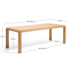 Dubový rozkládací jídelní stůl Kave Home Erisia 200/280 x 100 cm