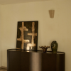 Béžovo-zelený abstraktní obraz Kave Home Emeri 100 x 80 cm -fv-interier-25
