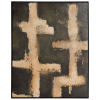 Béžovo-zelený abstraktní obraz Kave Home Emeri 100 x 80 cm