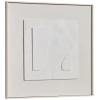 Bílý abstraktní obraz Kave Home Gadir 80 x 80 cm