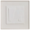 Bílý abstraktní obraz Kave Home Gadir 80 x 80 cm
