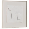 Bílý abstraktní obraz Kave Home Gadir 80 x 80 cm