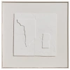 Bílý abstraktní obraz Kave Home Gadir 80 x 80 cm