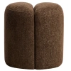 Hnědý puf Kave Home Nedilo Ø45 cm