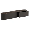 Hnědý dubový TV stolek Kave Home Nemore 200 x 40 cm