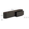 Hnědý dubový TV stolek Kave Home Nemore 200 x 40 cm