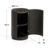 Hnědý dubový noční stolek Kave Homo Nemore ⌀40 cm