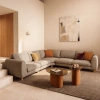 Hnědá čalouněná rohová pohovka Kave Home Vera 330 cm s dubovou podnoží, levá, pravá -fv-interier-25