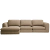 Hnědá čalouněná rohová pohovka Kave Home Vera 322 cm, levá