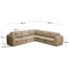 Hnědá čalouněná rohová pohovka Kave Home Vera 330 cm, levá, pravá