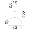 Bílé závěsné světlo Nova Luce Davo 43 cm