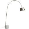 Stříbrno - bílá stojací lampa Kave Home Arnolia 196 cm