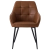 Hnědá koženková jídelní židle Unique Furniture Nolan
