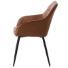 Hnědá koženková jídelní židle Unique Furniture Nolan