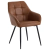 Hnědá koženková jídelní židle Unique Furniture Nolan