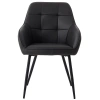 Tmavě šedá koženková jídelní židle Unique Furniture Nolan