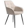 Béžová čalouněná jídelní židle Unique Furniture Nolan