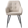 Béžová čalouněná jídelní židle Unique Furniture Nolan