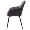 Šedá čalouněná jídelní židle Unique Furniture Nolan