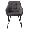 Šedá čalouněná jídelní židle Unique Furniture Nolan