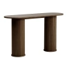 Tmavý dubový toaletní stolek Unique Furniture Nola 130 x 40 cm