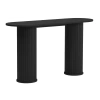 Černý dubový toaletní stolek Unique Furniture Nola 130 x 40 cm