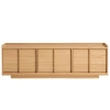 Dubový TV stolek Kave Home Onix 150 x 40 cm