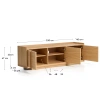 Dubový TV stolek Kave Home Onix 150 x 40 cm