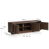 Ořechový TV stolek Kave Home Onix 150 x 40 cm