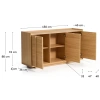 Dubová komoda Kave Home Onix 150 x 45 cm