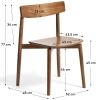 Hnědá dřevěná jídelní židle Kave Home Evera