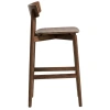 Hnědá dřevěná barová židle Kave Home Evera 66 cm s opěradlem