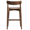 Hnědá dřevěná barová židle Kave Home Evera 66 cm s opěradlem