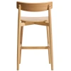 Dřevěná barová židle Kave Home Evera 66 cm s opěradlem