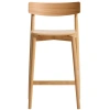 Dřevěná barová židle Kave Home Evera 66 cm s opěradlem