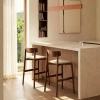 Hnědá dřevěná barová židle Kave Home Evera 67 cm s čalouněným sedákem a opěradlem -fv-interier-25