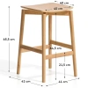 Dřevěná barová židle Kave Home Evera 66 cm