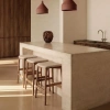 Hnědá dřevěná barová židle Kave Home Evera 67 cm s čalouněným sedákem -fv-interier-25