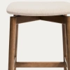 Hnědá dřevěná barová židle Kave Home Evera 67 cm s čalouněným sedákem -fv-interier-25