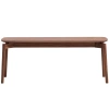 Hnědá dřevěná lavice Kave Home Evera 120 cm