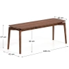 Hnědá dřevěná lavice Kave Home Evera 120 cm