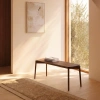 Hnědá dřevěná lavice Kave Home Evera 120 cm -fv-interier-25