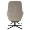 Krémové bouclé otočné křeslo Unique Furniture Sifton s podnožkou