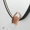 Černé závěsné zrcadlo s LED osvětlením Nova Luce Rilo 120 x 48 cm -fv-interier-25
