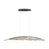 Šedohnědé skleněné závěsné LED světlo Nova Luce Amado 131 cm