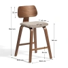 Čalouněná ořechová barová židle Kave Home Gena 66 cm