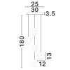 kleněné závěsné LED světlo Nova Luce Alicia 33 cm